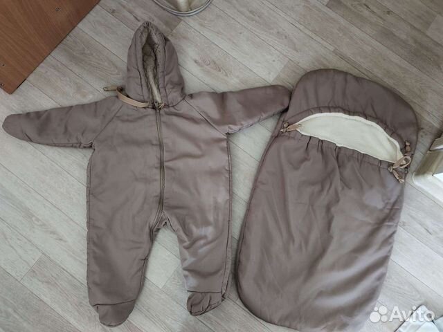 Комбинезон детский плюс конверт, от 0 до 4 месяцев