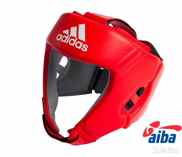 Шлем боксерский aiba красный aibah1
