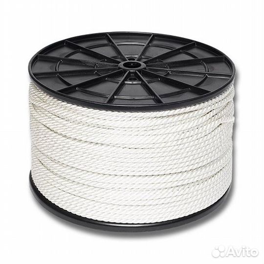 Шнур капроновый крученый на катушке D 6мм