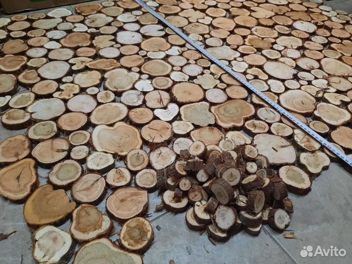 Спилы дерева можжевельник