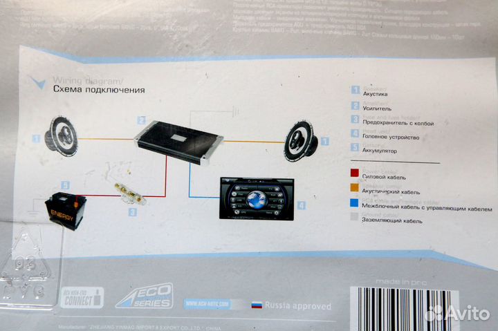 Комплект проводов для 4к. усилителя AVC 21-KIT4