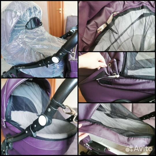 Коляска Rant aura 2 в 1 эко-кожа