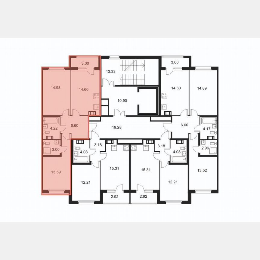 2-к. квартира, 58,5 м², 3/9 эт.
