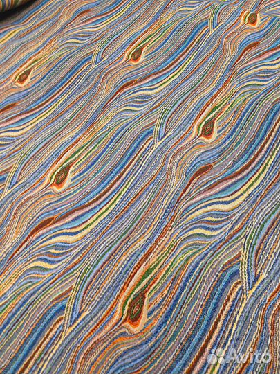 Ткань гобелен Павлиний Хвост с хлопком