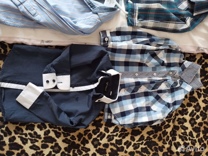 6 рубашек для мальчиков от 1 до 2 лет