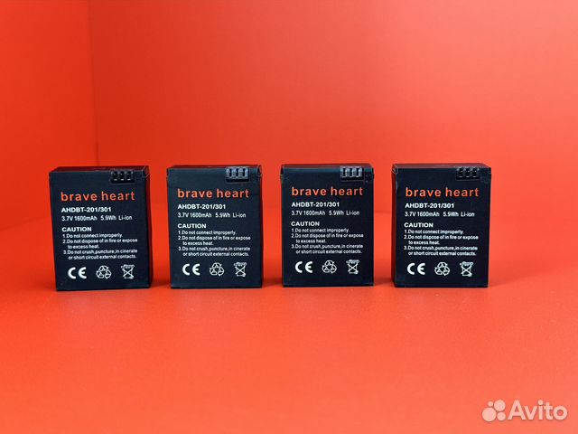 Аккумулятор для GoPro Hero 3 / Hero 3+ (4шт) Brave