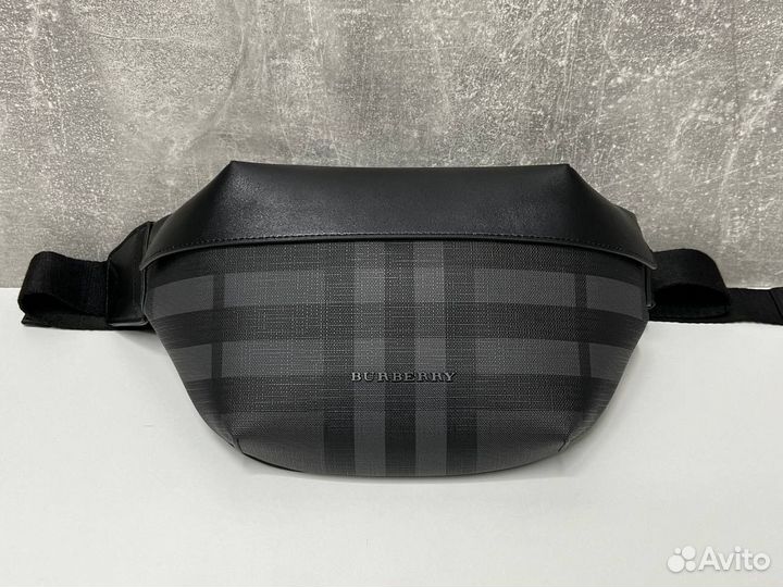 Сумка burberry мужская кожаная поясная на пояс
