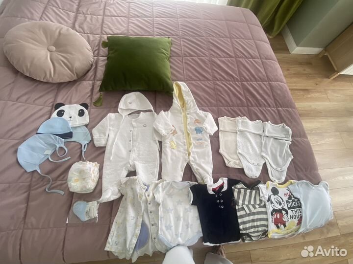 Детские вещи пакетом 0-3 месяцев