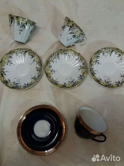 Чайные пары СССР Цветы и кобальт.лфз