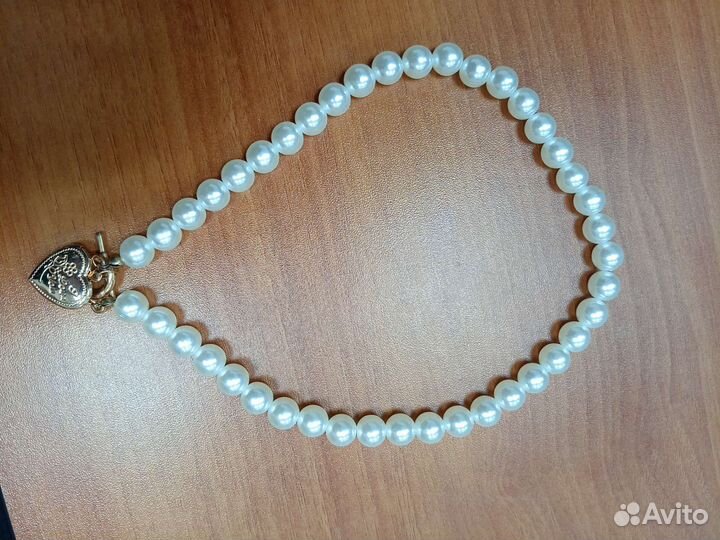 Подвеска бижутерия жемчуг сердечко