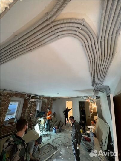 Черновая разводка электропроводки