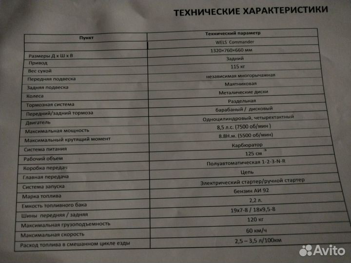 Квадроцикл wels thunder EVO