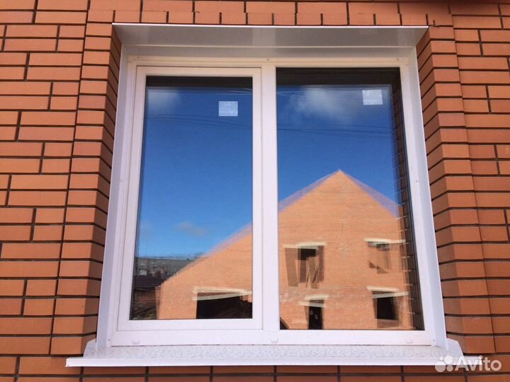 Окно двухстворчатое пвх 1300х1400