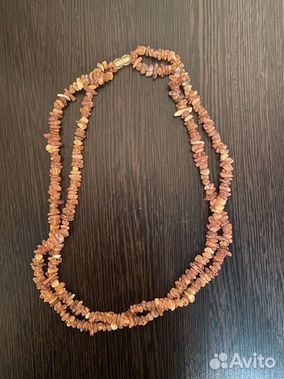 Бусы янтарь