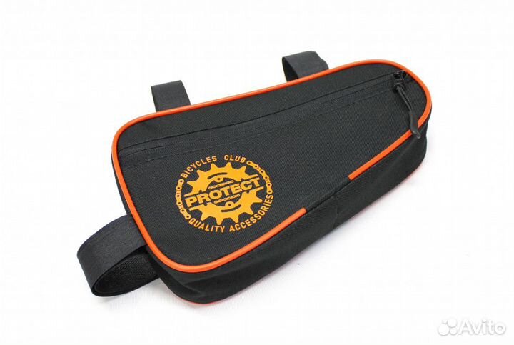 Велосумка protect под раму (черно-оранжевая), 23,5