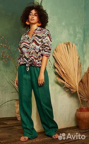 Брюки лён 17(46),21(50) Marina Rinaldi