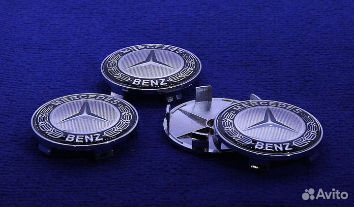 Комплект колпачков неоригинальных дисков Mercedes