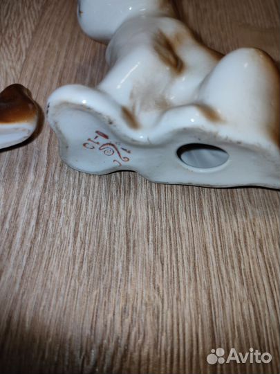 Статуэтка фарфор Щенки, Рыбак