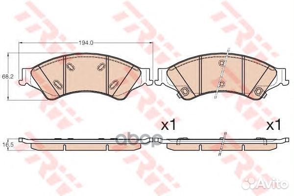 Колодки тормозные передние GDB2005 TRW