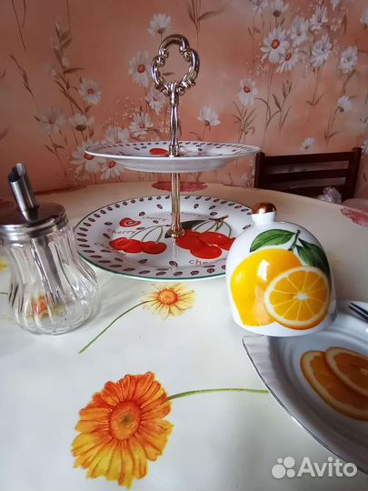 Ваза для фруктов и конфет, лимонница, сахарница