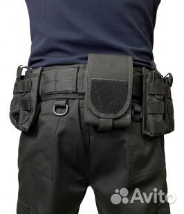 Разгрузочный пояс с подсумками черный