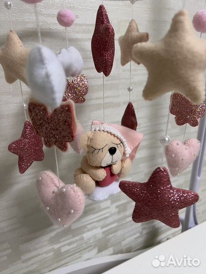 Мобиль в кроватку ручная работа