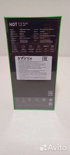 Смартфон Infinix HOT 12 play NFC 4/64GB
