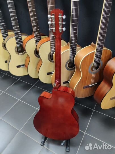 Акустическая гитара Натуральная 40’ Новая глянец