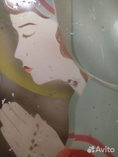 Старинная. Чеканка. Молитва. Икона