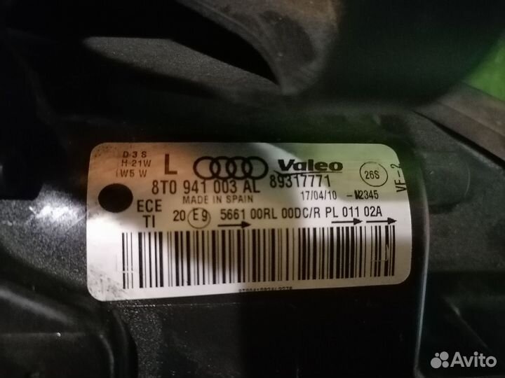 Фара левая 8T0941003AL Audi A5 8T 8T