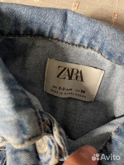 Джинсовая куртка zara 98 на девочку