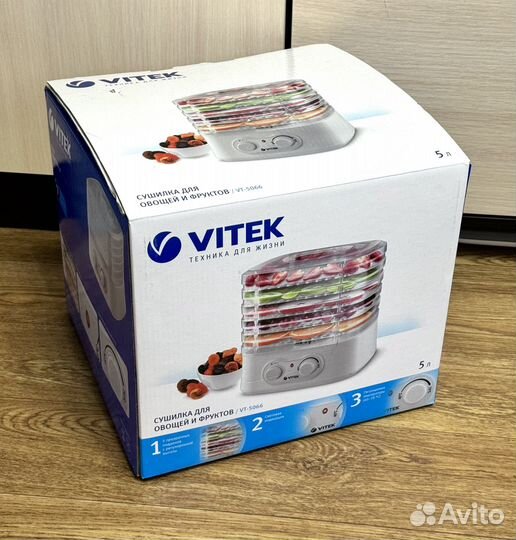 Сушилка для овощей и фруктов Vitek, новая
