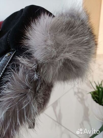 Меховая шапка из чернобурки