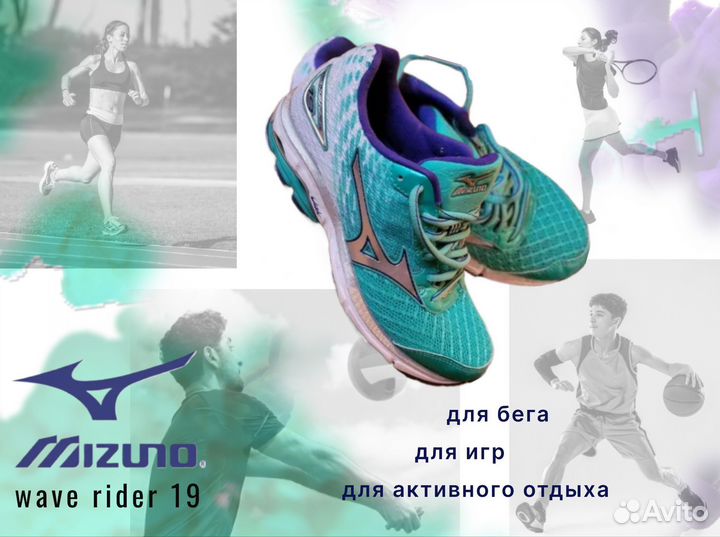 Кроссовки Mizuno wave rider 19 размер 36