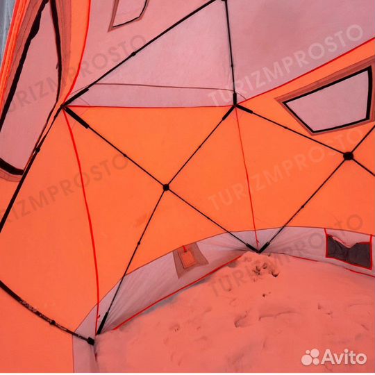 Зимняя палатка куб трехслойная