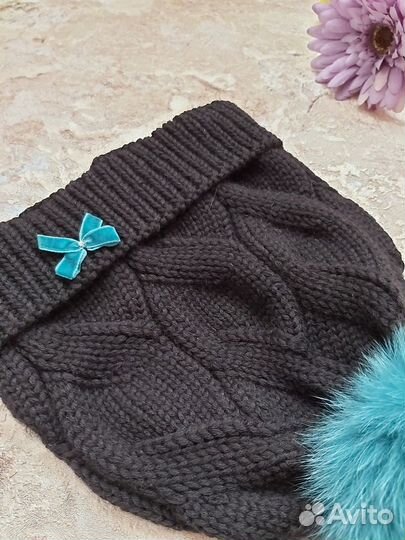 Шапка с помпоном