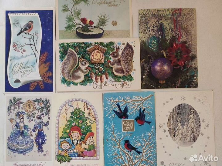 Открытки новогодние и поздравительные СССР