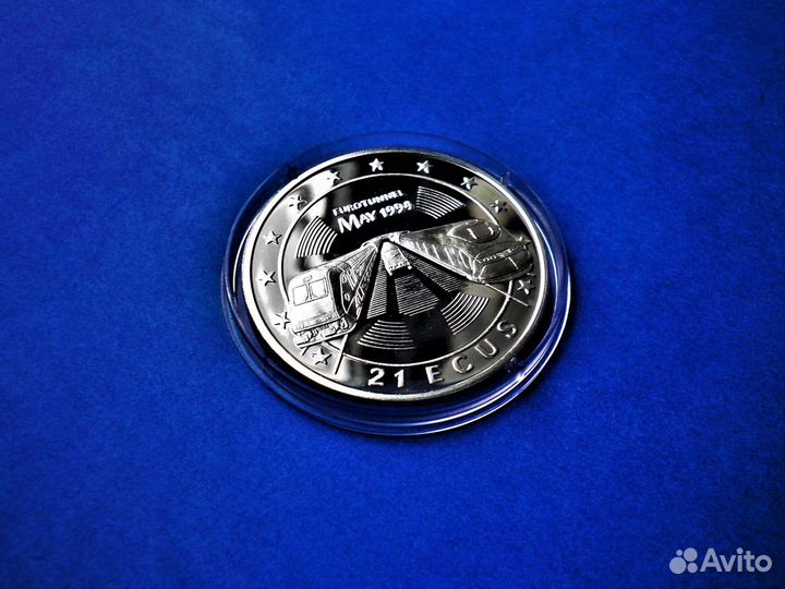 Гибралтар 21 экю 1994, серебро