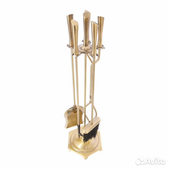 Набор каминный D51194ав (4 предмета, 79см, античная латунь), на подставке