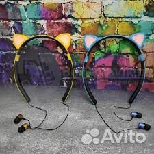 Наушники с ушками кошки ZW-29 Cat Ear