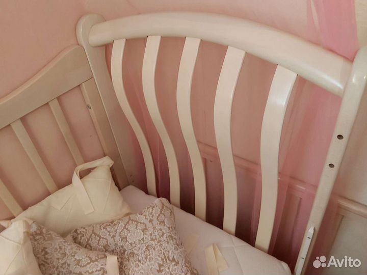 Детская кровать Лель и пеленальный Комод+стул+