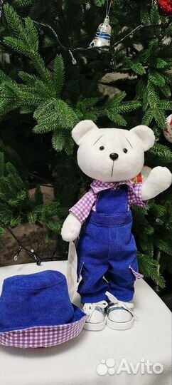 Белый мишка, ручная работа, игрушка