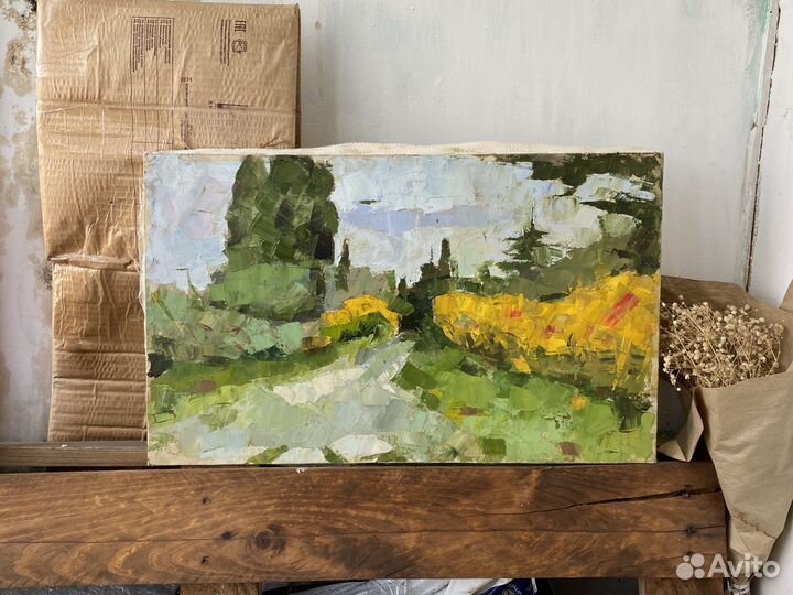 Картина маслом на холсте пейзаж