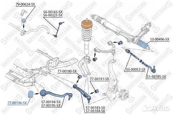 Сайлентблок рычага передн. bmw e70/e71 07