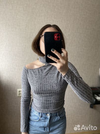 Лонгслив на одно плечо y2k