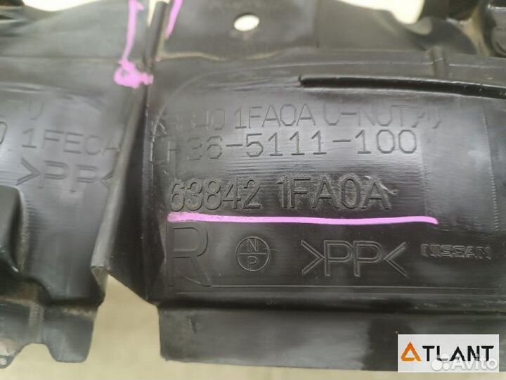 Подкрылок передний правый nissan cube