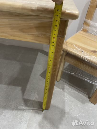 Детский столик и детский стульчик деревянный