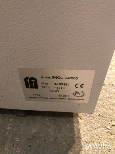 Сушильный шкаф snol 24/200 (Литва)