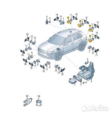 Датчик парктроник задний Volkswagen Tiguan 2021