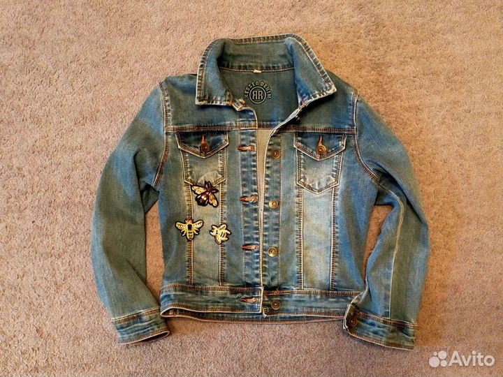 Джинсовая куртка на девочку р.128